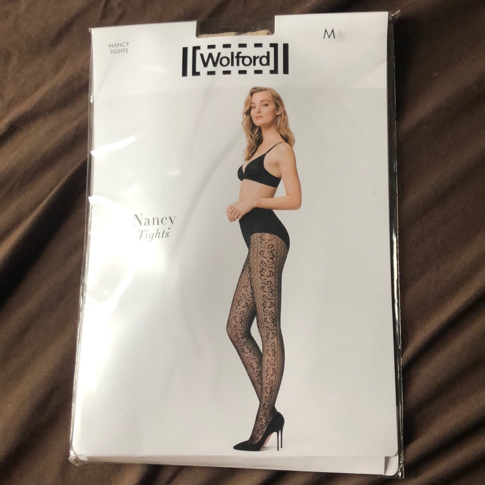 Nancy Wolford lace tights brand new